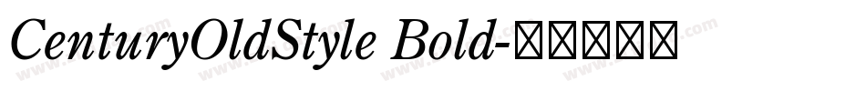 CenturyOldStyle Bold字体转换